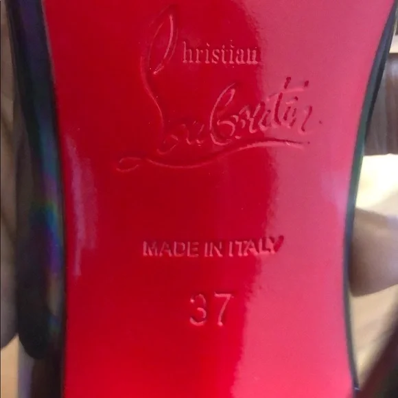 Christian Louboutin Iridescent Black Heels - Picture 3 of 7